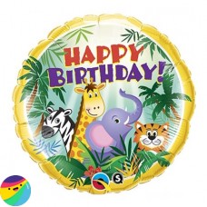 Folija balon - Happy Birthday džungla